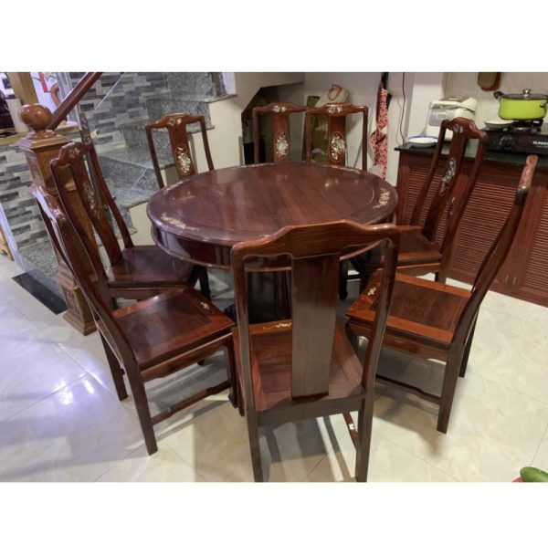 Bộ bàn ghế ăn gỗ cẩm lai - Thu mua bộ bàn ăn cũ