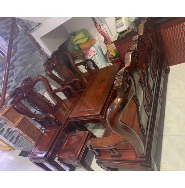 Bộ Salon gỗ Chiu Liu mẫu Quốc Đào tay 10
