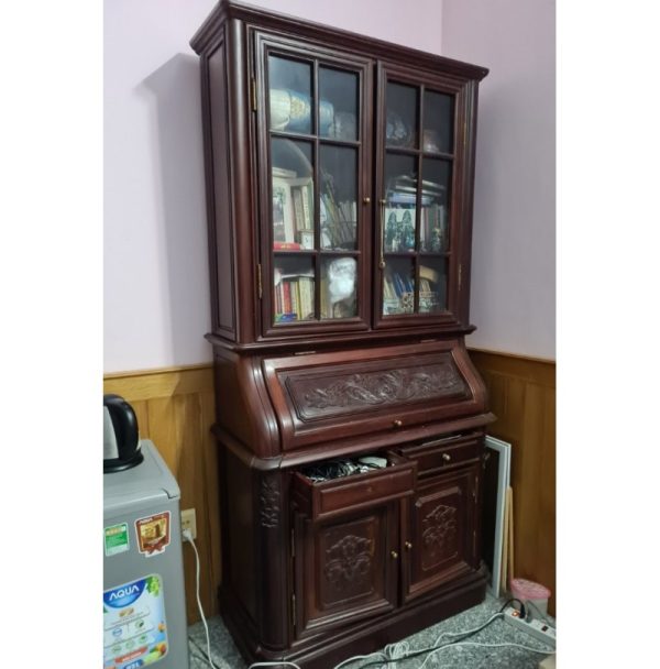 Tủ sách cao cấp gỗ căm xe - Thu mua tủ sách gỗ cũ