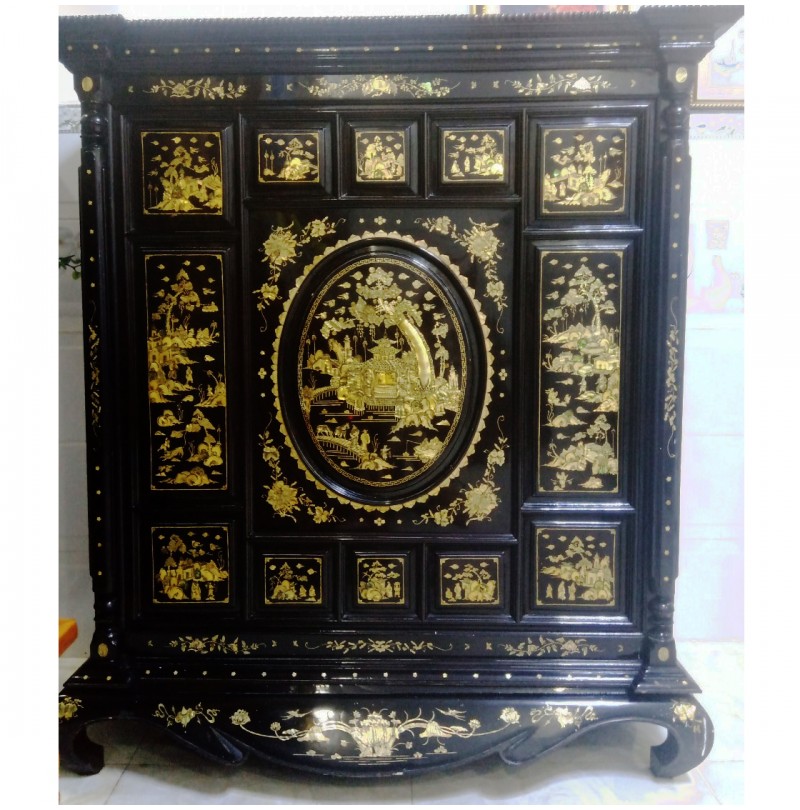 Tủ Thờ Gia Tiên Gỗ Mật