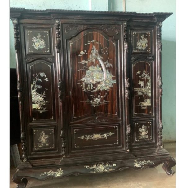 Tủ Thờ Gỗ Mun Khảm Trai