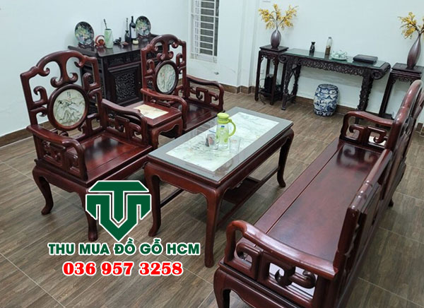 Thu mua bộ bàn ghế xưa gỗ cẩm lai 