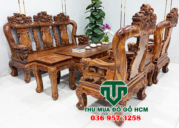 Bộ bàn ghế cẩm lai nguyên bản hàng giá trị cao 