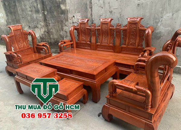 Thu mua bộ bàn ghế gỗ đỏ cũ 