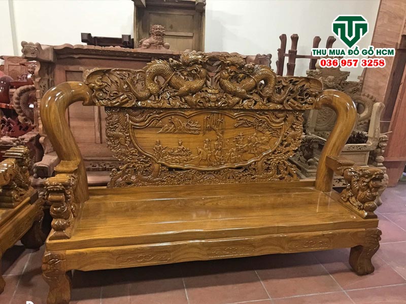 Bộ bàn ghế gỗ cẩm chạm rồng
