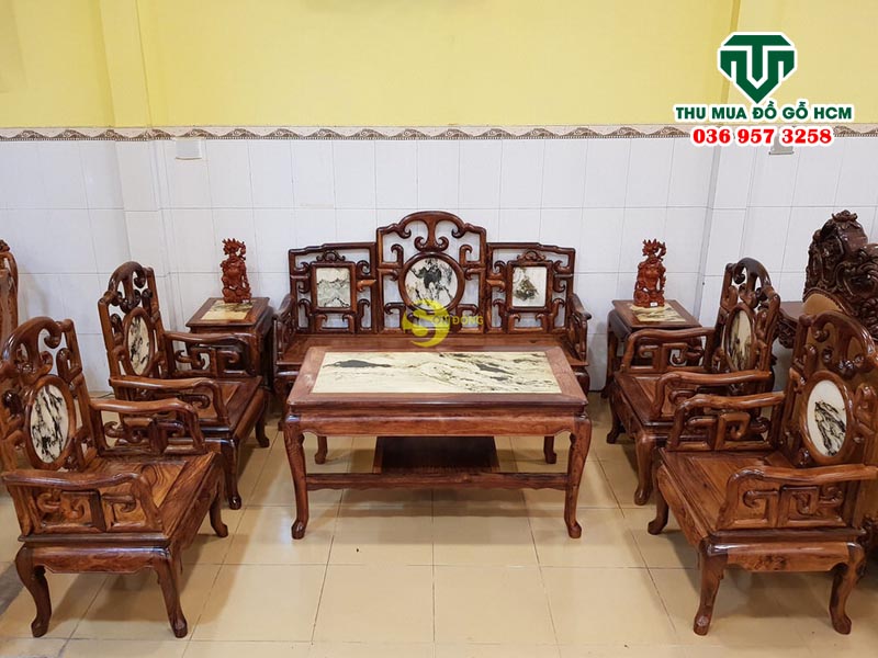 Thu mua bàn ghế salon gỗ Cẩm lai giá cao