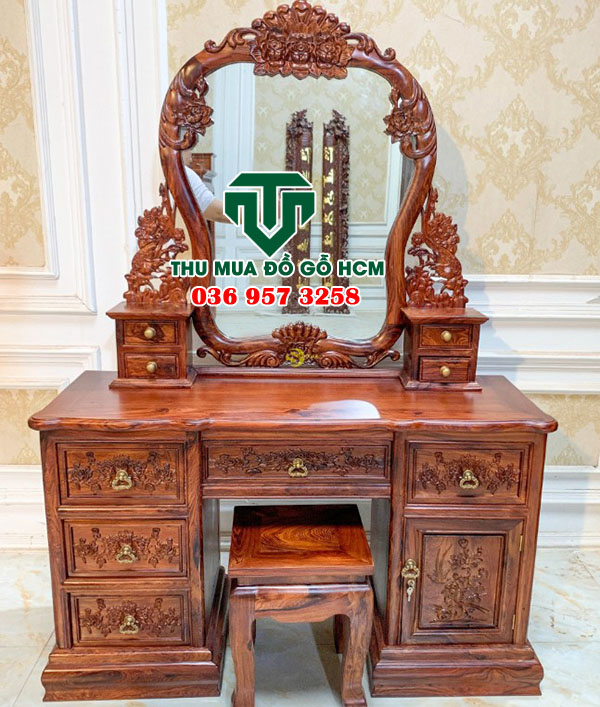 Thu mua bàn trang điểm gỗ cẩm lai cực đẹp