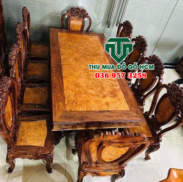 Chúng tôi định giá và thu mua bộ bàn ăn cẩm lai cực đẹp  