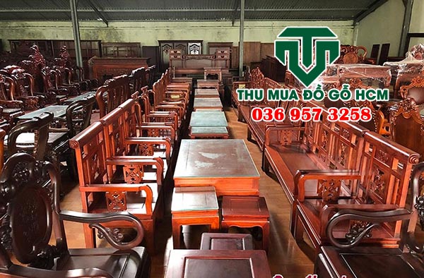 Kho bãi của chúng tôi khi thu mua tất cả các loại bàn ghế gỗ trắc cũ xưa 