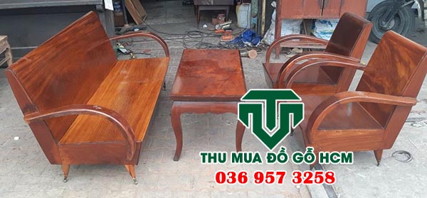 Thu mua bộ salon thùng gỗ gõ đỏ xưa