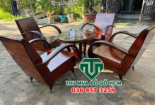 Thu mua bộ salon thùng gỗ đỏ