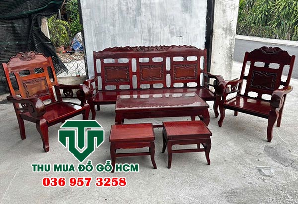 Thu mua bộ bàn ghế salon tay cuộn