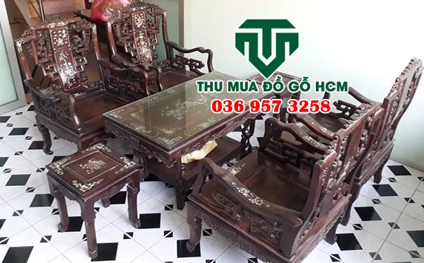 Thu mua bộ bàn ghế được làm từ gỗ trắc đen