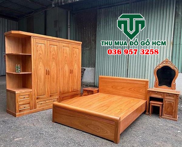 Thu mua bộ giường tủ gỗ đỏ cũ của nhà dân  