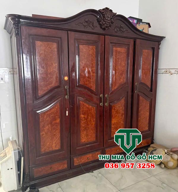 Thu mua tủ quần áo gỗ cẩm lai và nu hương tại nhà dân  