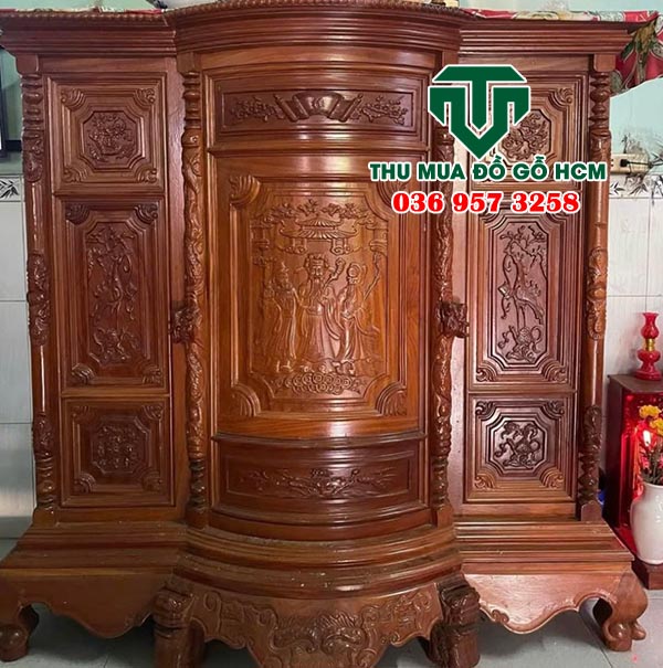 Thu mua tủ thờ gỗ đỏ cũ