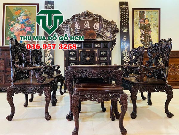 Thu mua bộ bàn ghế salon gỗ quý tại cần thơ  